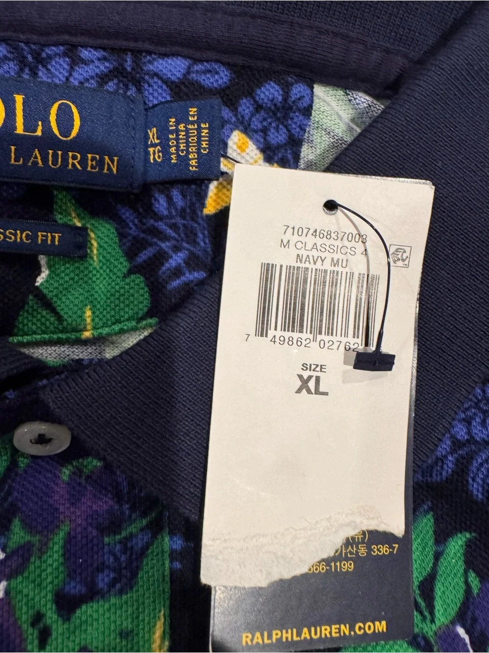 Polo by Ralph Lauren Navy Floral Hawaiian Polo